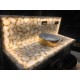 White Agate With Golden Glitter Bathroom Counter