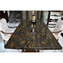 Blue Tiger Eye Dining Table 