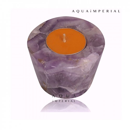 African Amethyst Cylindrical T-Light