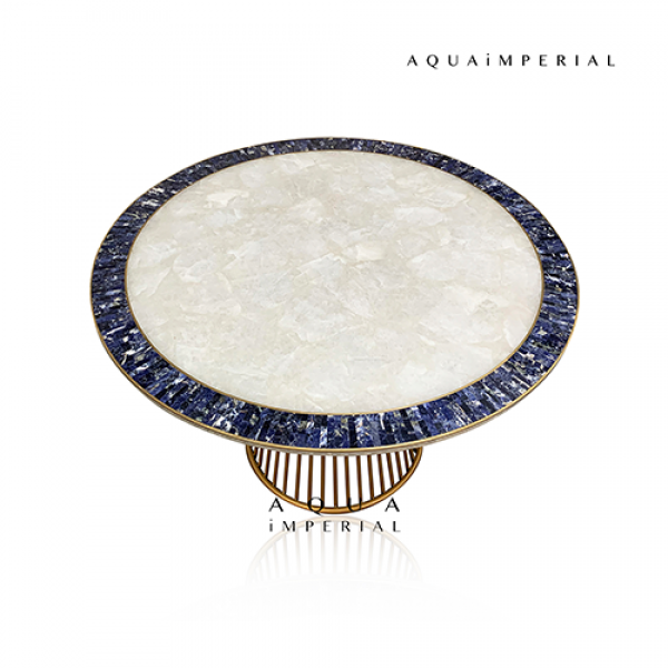 Classic Quartz With Brass And Sodalite Inlay